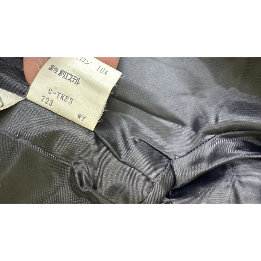 SANYO Tokyo Girl Wool Plaid Coat Size 4 Green Double Breasted Japan - Picture 6 of 11